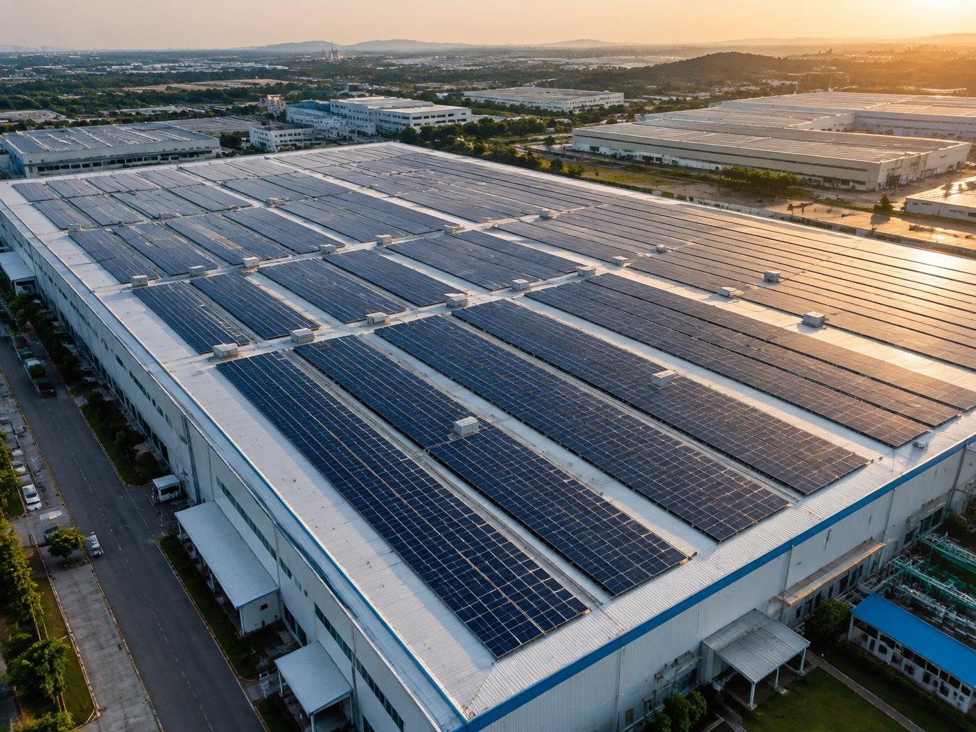 Industrial solar installation